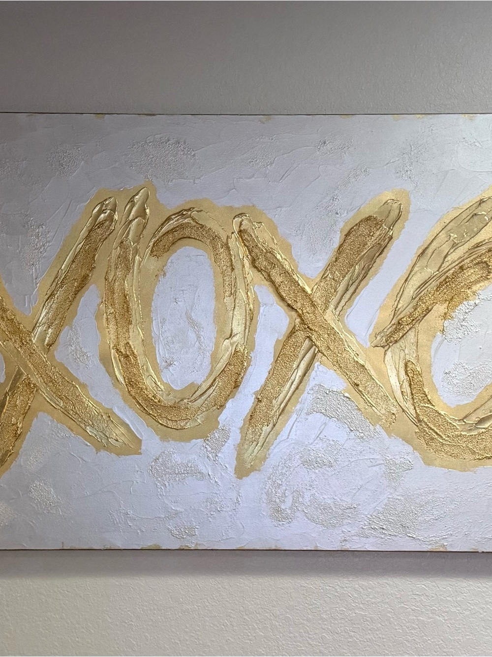 Oliver Gal Gold XOXO Metallic Textured Canvas